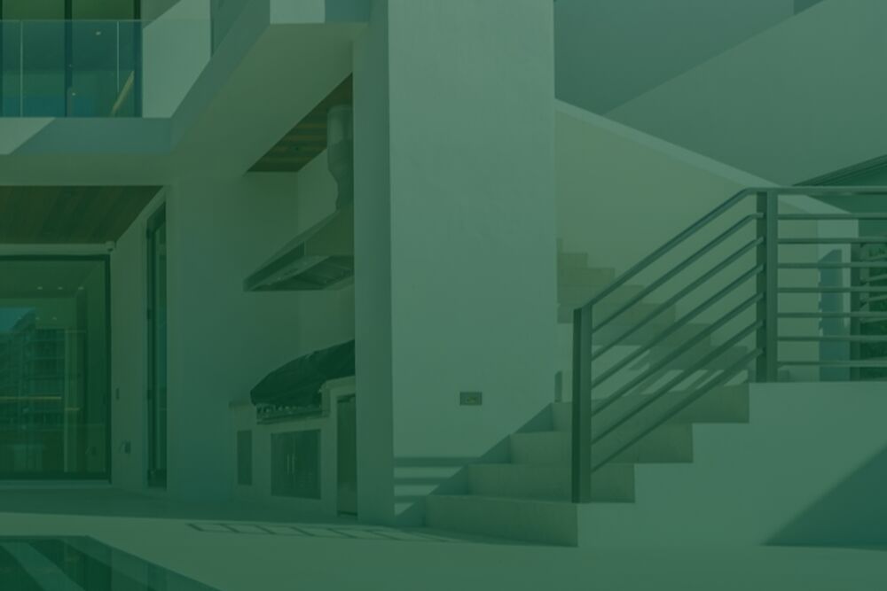 Cover art from the Al Ahlam District brief: a villa terrace and stair under the brief green wash.