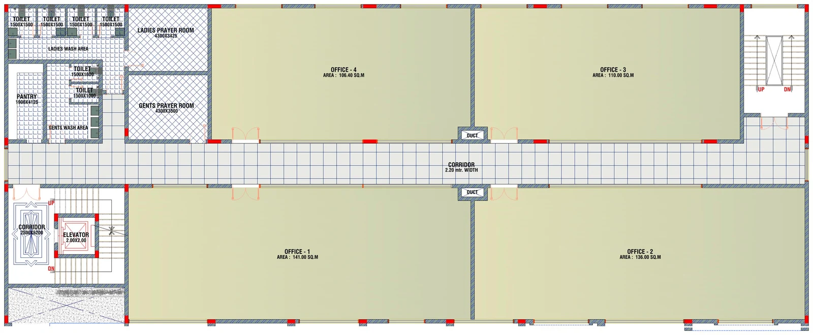 First floor plan, Commercial Building 1