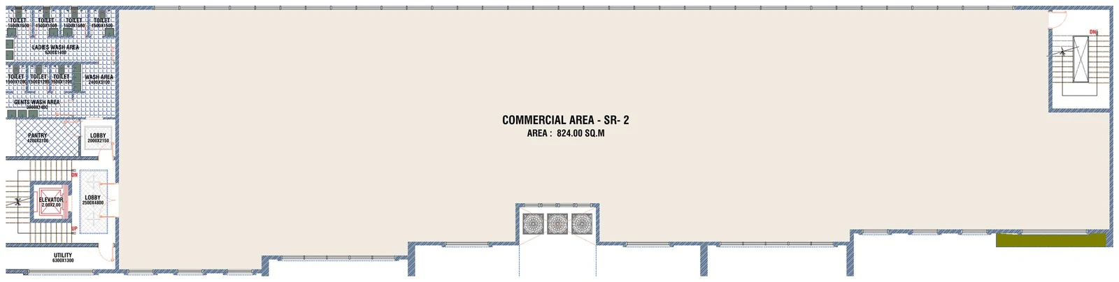 First floor plan, Commercial Building 2